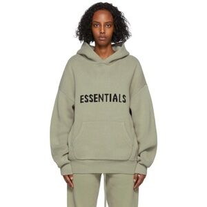 Essentials pistachio knit hoodie